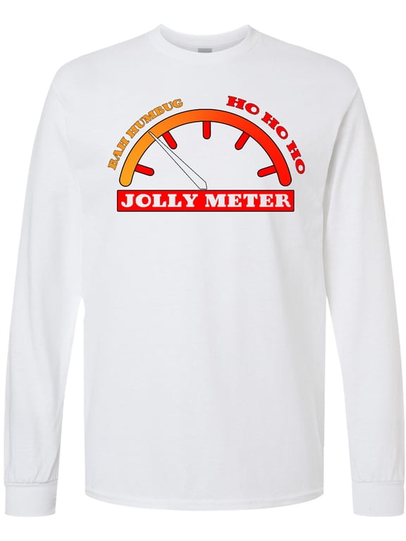 Christmas Jolly Meter Bah Humbug Long Sleeve T-Shirt