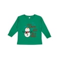 thumbnail image 1 of Inktastic Christmas Let It Snow Cute Snow Man with Snowflakes Boys or Girls Long Sleeve Toddler T-Shirt, 1 of 5