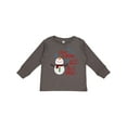 thumbnail image 1 of Inktastic Christmas Let It Snow Cute Snow Man with Snowflakes Boys or Girls Long Sleeve Toddler T-Shirt, 1 of 5