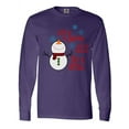 thumbnail image 1 of Inktastic Christmas Let It Snow Cute Snow Man with Snowflakes Long Sleeve T-Shirt, 1 of 5