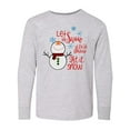 thumbnail image 1 of Inktastic Christmas Let It Snow Cute Snow Man with Snowflakes Long Sleeve Youth T-Shirt, 1 of 5