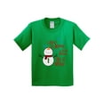 thumbnail image 1 of Inktastic Christmas Let It Snow Cute Snow Man with Snowflakes Youth T-Shirt, 1 of 5