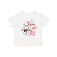 thumbnail image 1 of Inktastic Christmas Let it Snow Cute Snow Man with Snowflakes Boys or Girls Baby T-Shirt, 1 of 5