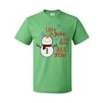 thumbnail image 1 of Inktastic Christmas Let it Snow Cute Snow Man with Snowflakes T-Shirt, 1 of 5