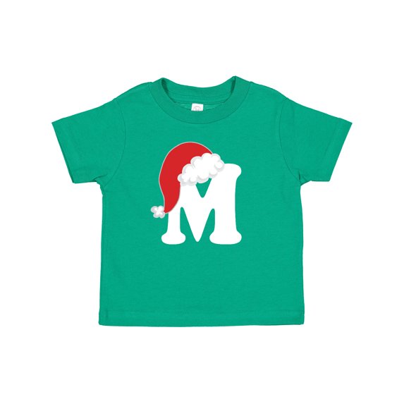 Inktastic Christmas Letter M Santa Hat Alphabet Boys or Girls Toddler T-Shirt