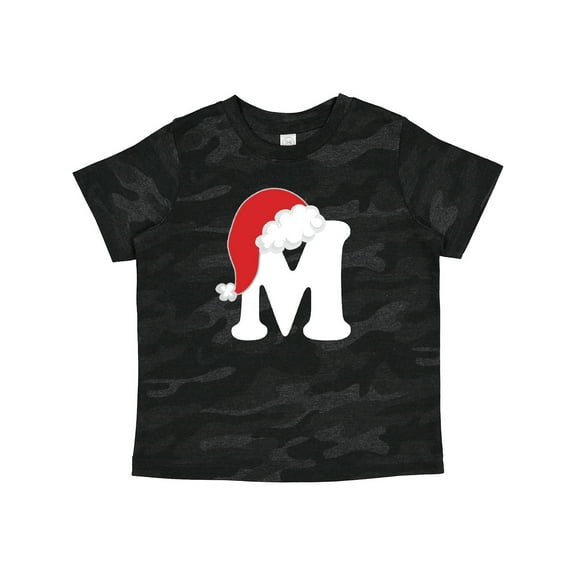 Inktastic Christmas Letter M Santa Hat Alphabet Boys or Girls Toddler T-Shirt