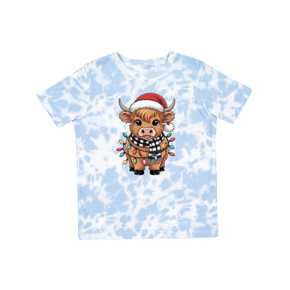 Inktastic Christmas Lights Highland Cow Boys or Girls Toddler T-Shirt