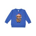 thumbnail image 1 of Inktastic Christmas Lights Highland Cow Toddler Sweatshirt, 1 of 4