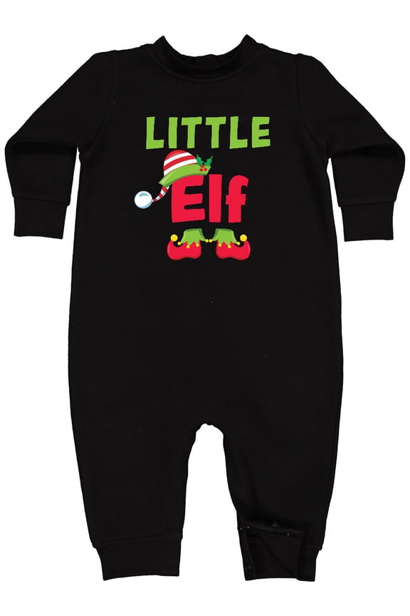 Christmas Little Elf Baby Fleece Romper