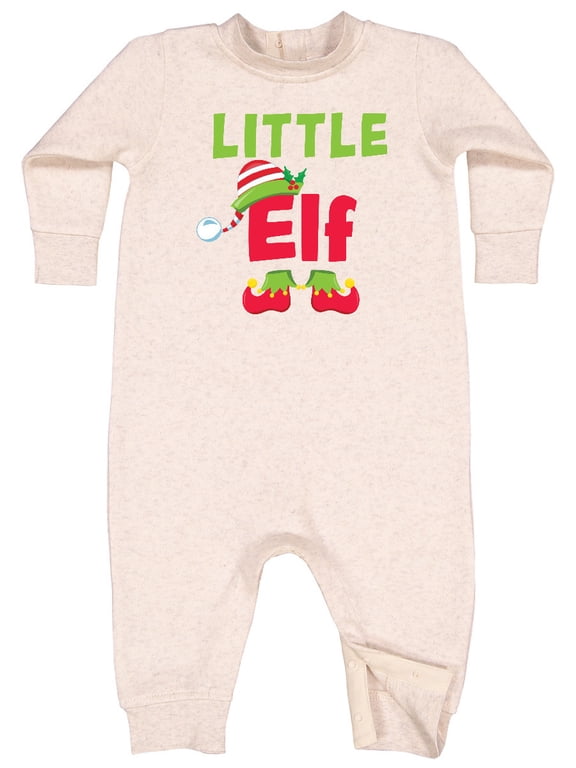 Christmas Little Elf Baby Fleece Romper