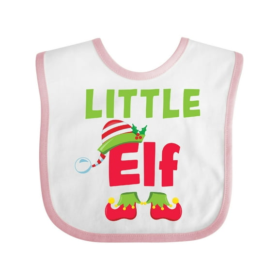 Inktastic Christmas Little Elf Boys or Girls Baby Bib