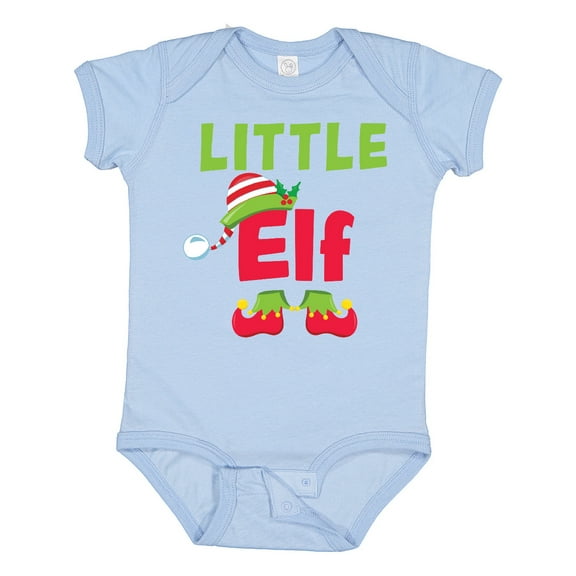 Inktastic Christmas Little Elf Boys or Girls Baby Bodysuit