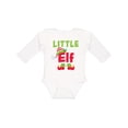 thumbnail image 1 of Inktastic Christmas Little Elf Boys or Girls Long Sleeve Baby Bodysuit, 1 of 5