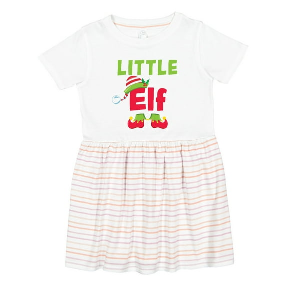 Inktastic Christmas Little Elf Girls Toddler Dress
