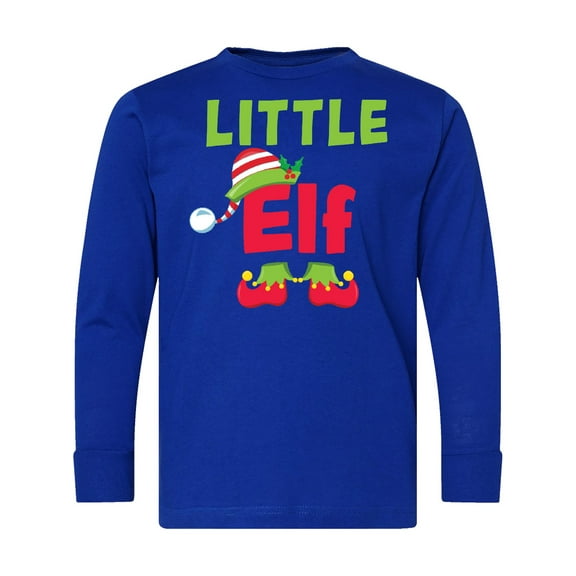 Inktastic Christmas Little Elf Long Sleeve Youth T-Shirt