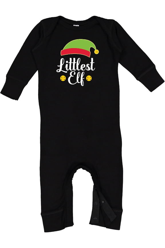 Christmas Littlest Elf Holiday Baby Romper Coveralls