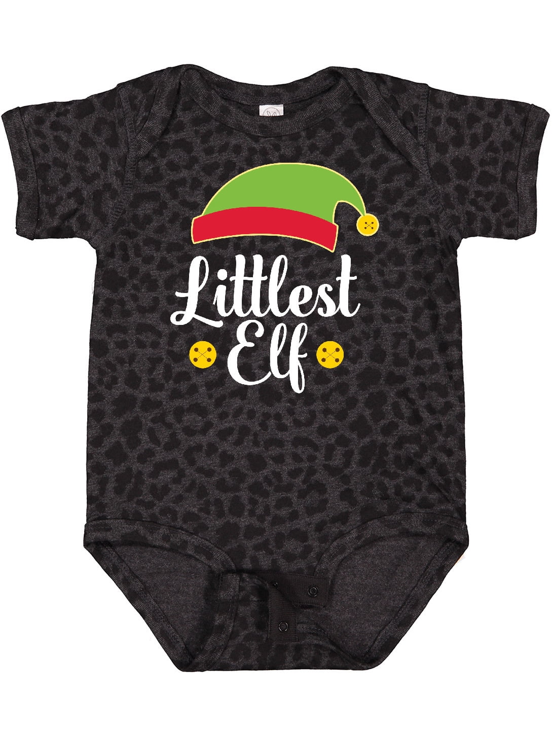 Inktastic Christmas Littlest Elf Holiday Boys or Girls Baby Bodysuit