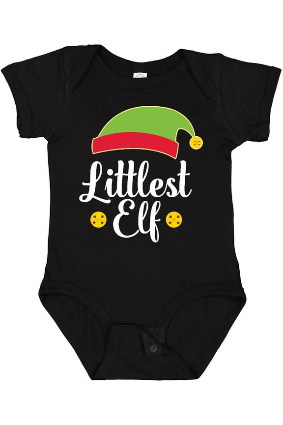 Christmas Littlest Elf Holiday Boys or Girls Baby Bodysuit