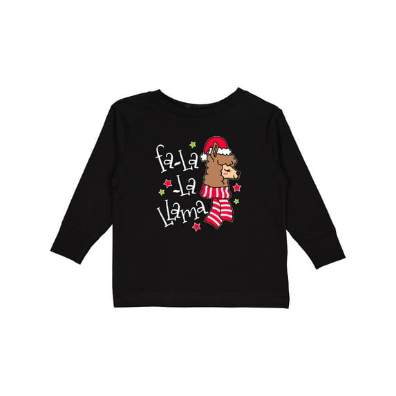 Inktastic Christmas Llama Boys or Girls Long Sleeve Toddler T-Shirt