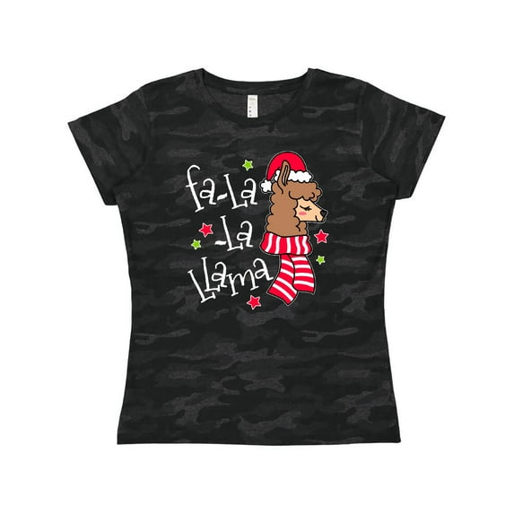 Inktastic Christmas Llama Women's T-Shirt