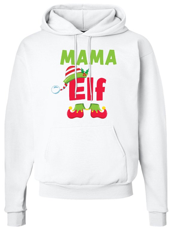 Christmas Mama Elf Adult Hoodie Sweatshirt