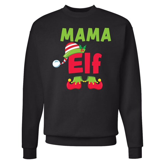 Inktastic Christmas Mama Elf Adult Sweatshirt