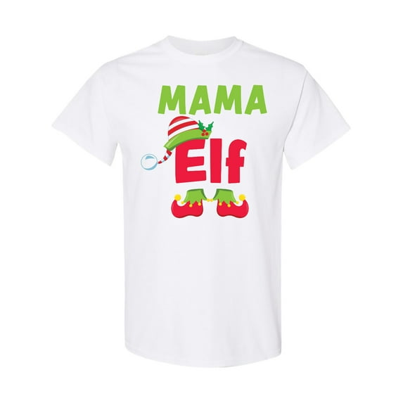 Inktastic Christmas Mama Elf T-Shirt