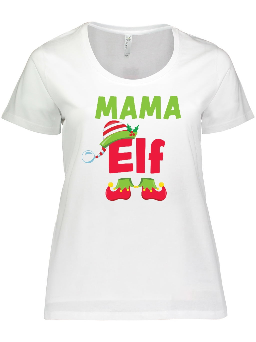 Inktastic Christmas Mama Elf Women's Plus Size T-Shirt