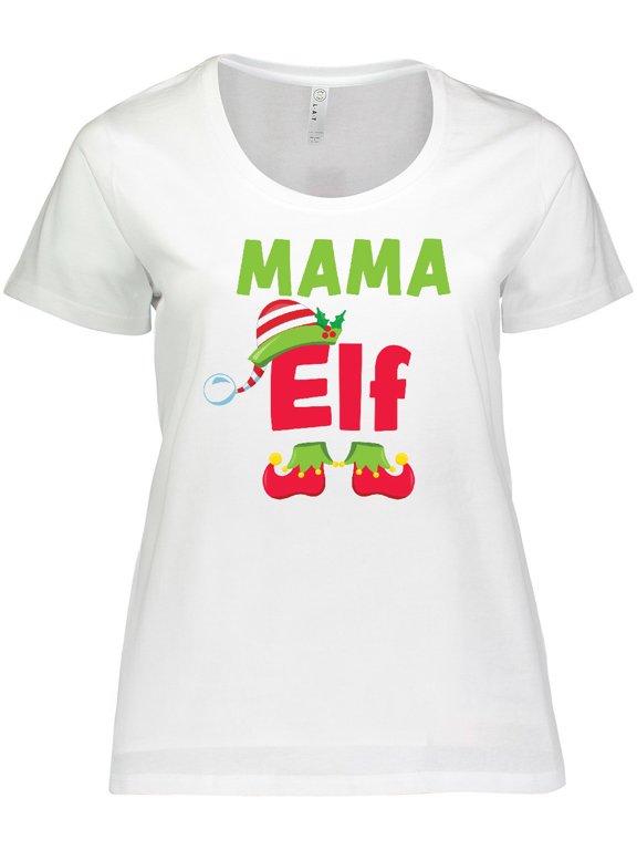 Christmas Mama Elf Women's Plus Size T-Shirt