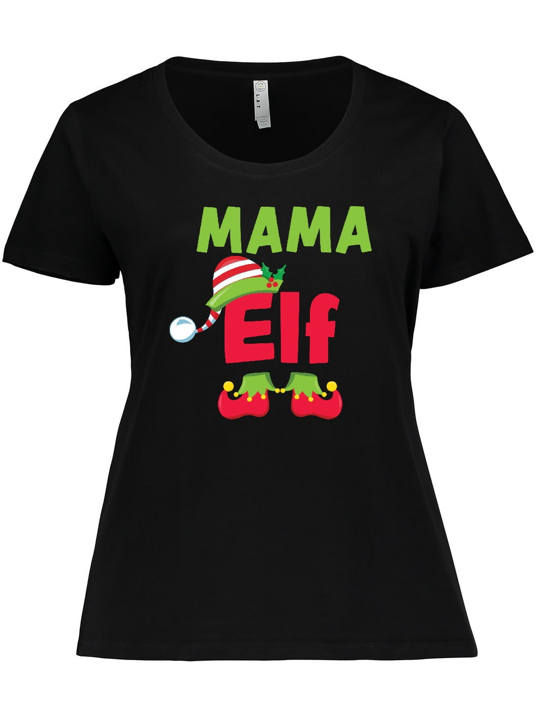 Inktastic Christmas Mama Elf Women's Plus Size T-Shirt