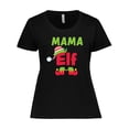 thumbnail image 1 of Inktastic Christmas Mama Elf Women's Plus Size T-Shirt, 1 of 5