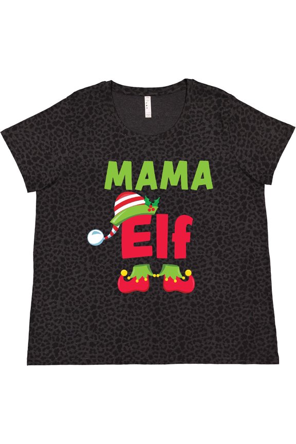 Christmas Mama Elf Women's Plus Size T-Shirt