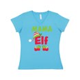 thumbnail image 1 of Inktastic Christmas Mama Elf Women's V-Neck T-Shirt, 1 of 5