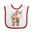 thumbnail image 1 of Inktastic Christmas Molly Moose Boys or Girls Baby Bib, 1 of 4