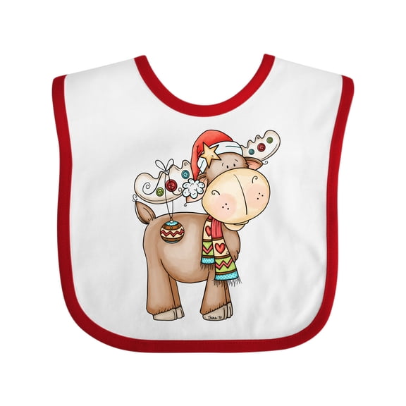 Inktastic Christmas Molly Moose Boys or Girls Baby Bib