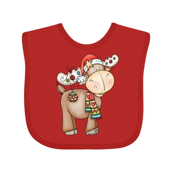 Inktastic Christmas Molly Moose Boys or Girls Baby Bib
