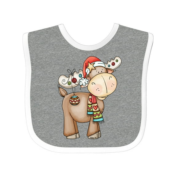 Inktastic Christmas Molly Moose Boys or Girls Baby Bib