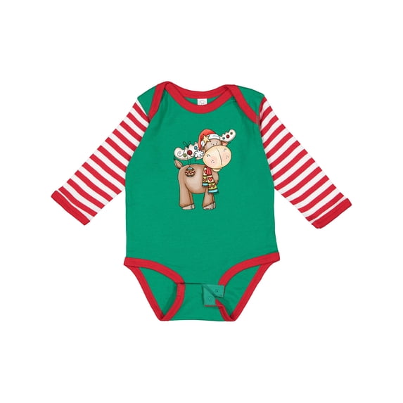 Inktastic Christmas Molly Moose Boys or Girls Long Sleeve Baby Bodysuit