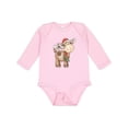 thumbnail image 1 of Inktastic Christmas Molly Moose Boys or Girls Long Sleeve Baby Bodysuit, 1 of 5