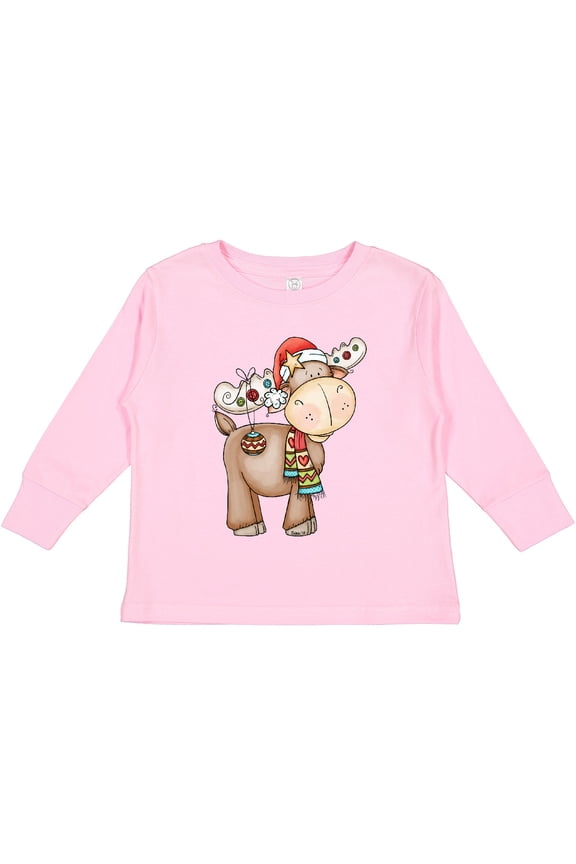 Christmas Molly Moose Boys or Girls Long Sleeve Toddler T-Shirt