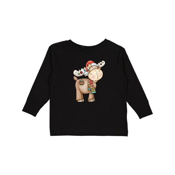 Inktastic Christmas Molly Moose Boys or Girls Long Sleeve Toddler T-Shirt
