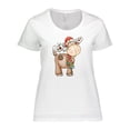 thumbnail image 1 of Inktastic Christmas Molly Moose Women's Plus Size T-Shirt, 1 of 5