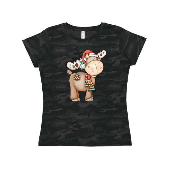 Inktastic Christmas Molly Moose Women's T-Shirt