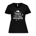 thumbnail image 1 of Inktastic Christmas Nice Until Proven Naughty Women's Plus Size T-Shirt, 1 of 5