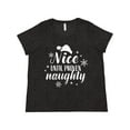 thumbnail image 1 of Inktastic Christmas Nice Until Proven Naughty Women's Plus Size T-Shirt, 1 of 5