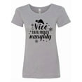 thumbnail image 1 of Inktastic Christmas Nice Until Proven Naughty Women's T-Shirt, 1 of 5