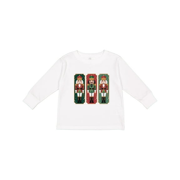Inktastic Christmas Nutcracker Trio Boys or Girls Long Sleeve Toddler T-Shirt