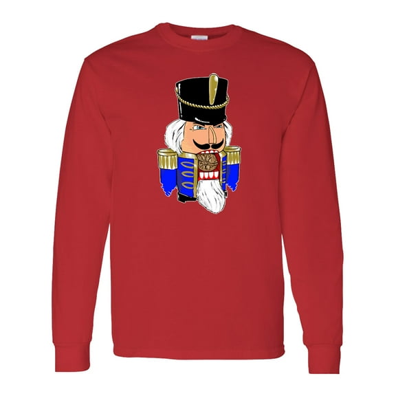 Inktastic Christmas Nutcracker in Blue Long Sleeve T-Shirt