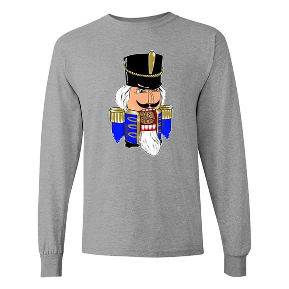 Inktastic Christmas Nutcracker in Blue Long Sleeve T-Shirt