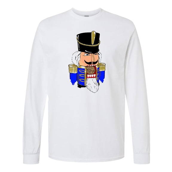 Inktastic Christmas Nutcracker in Blue Long Sleeve T-Shirt